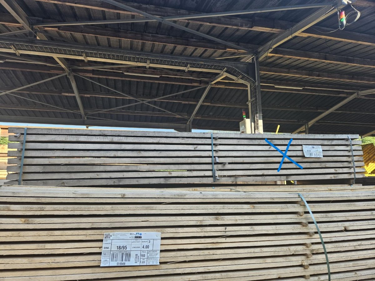 Sapin/épicéa – 50x100 mm - 4m - choix 2 – non traité