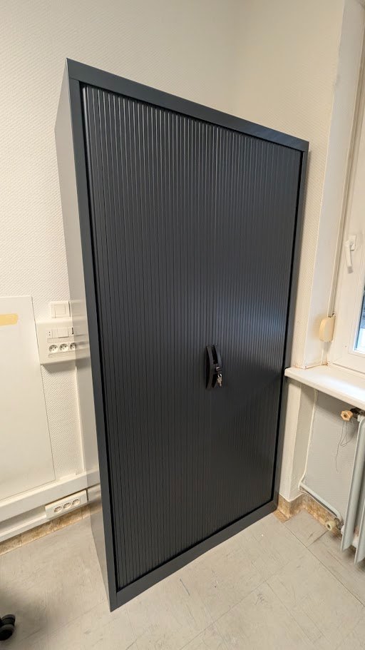 Armoire métallique noire 1m x 43cm x 198cm