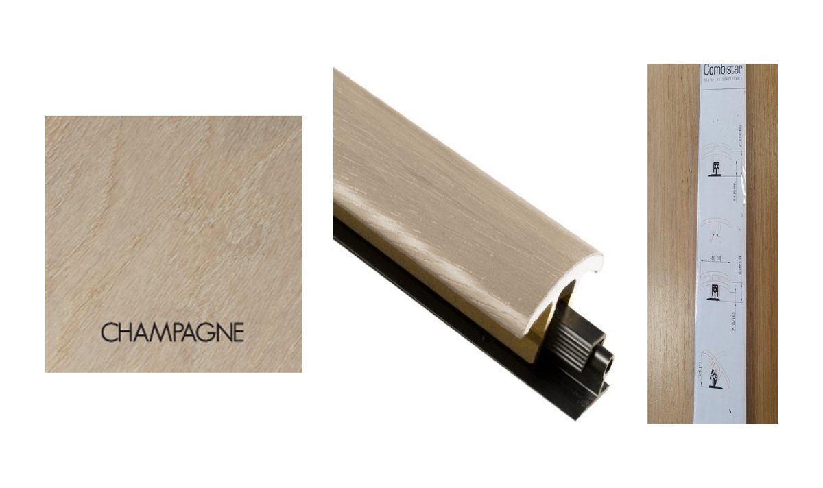 Barre de seuil avec rattrapage de niveau Pedross Combistar - Champagne - 1000 mm