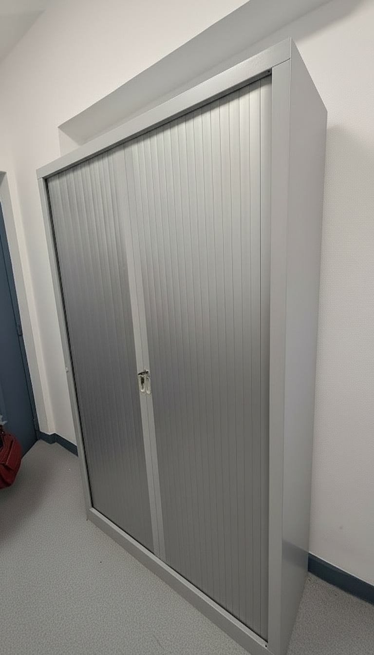 Armoire métallique porte coulissante 198x120x42 cm