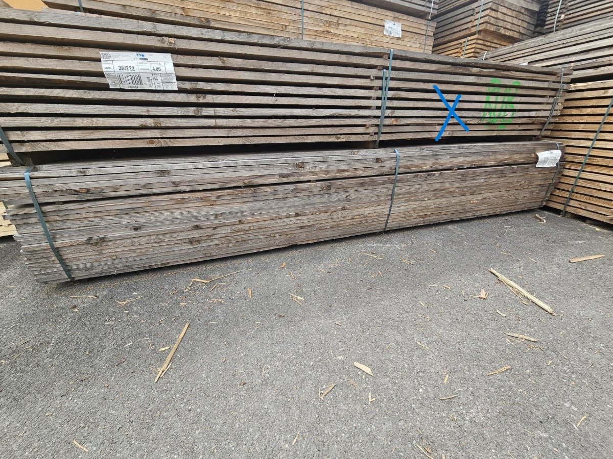 Sapin/Epicéa – 36x222 mm - 4m - qualité choix 3 coffrage – non traité