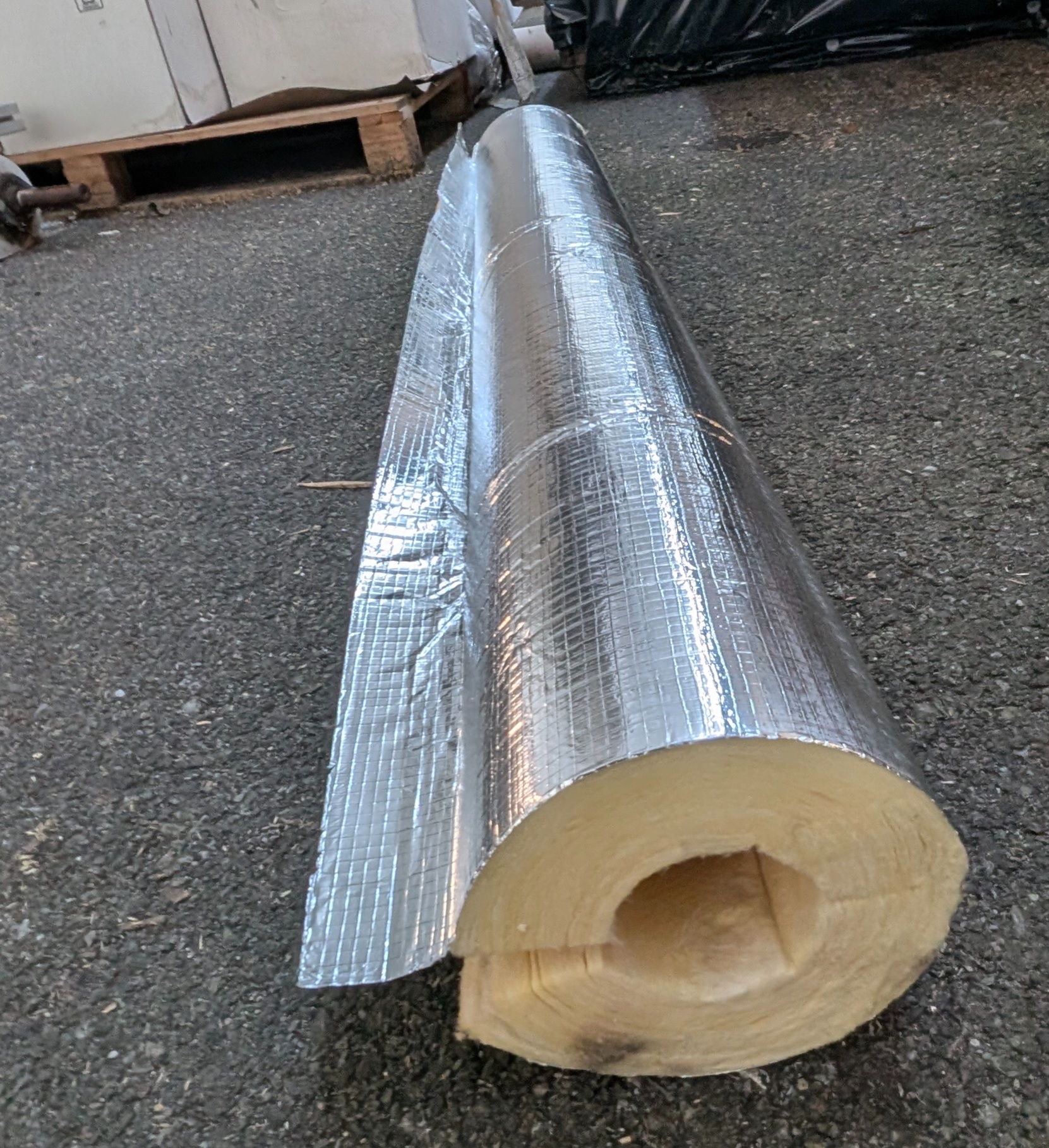 Rouleau isolation tuyaux laine minérale 60/40 mm