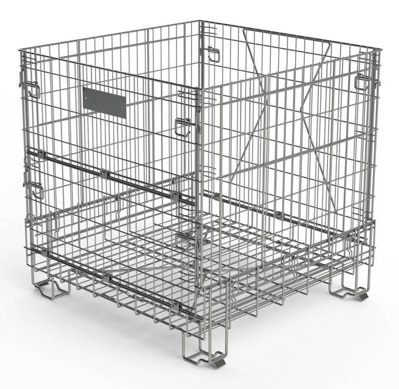 Caisse repliable / grillagée Francefil Container cube 1200x1200x1200