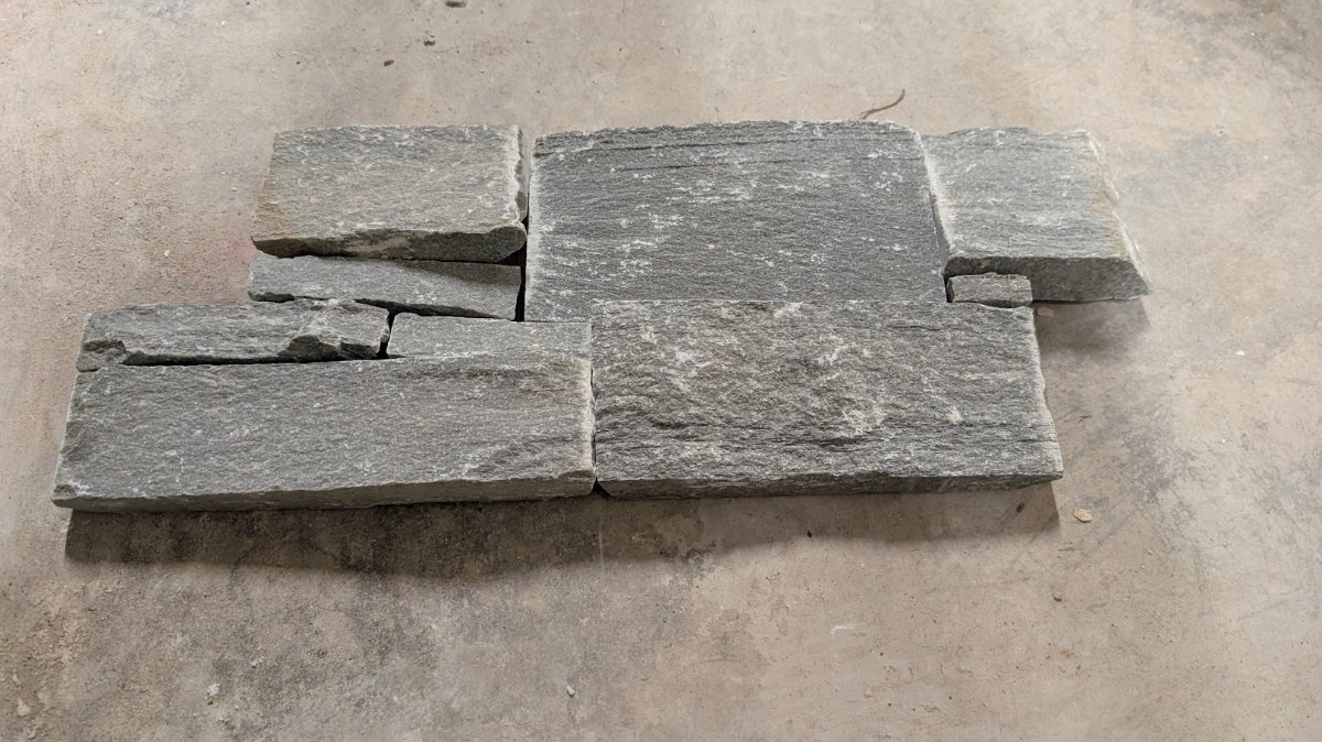 Lot de pierre de parement en pierre naturelle – Gris / Ardoise (Original Rock Line)