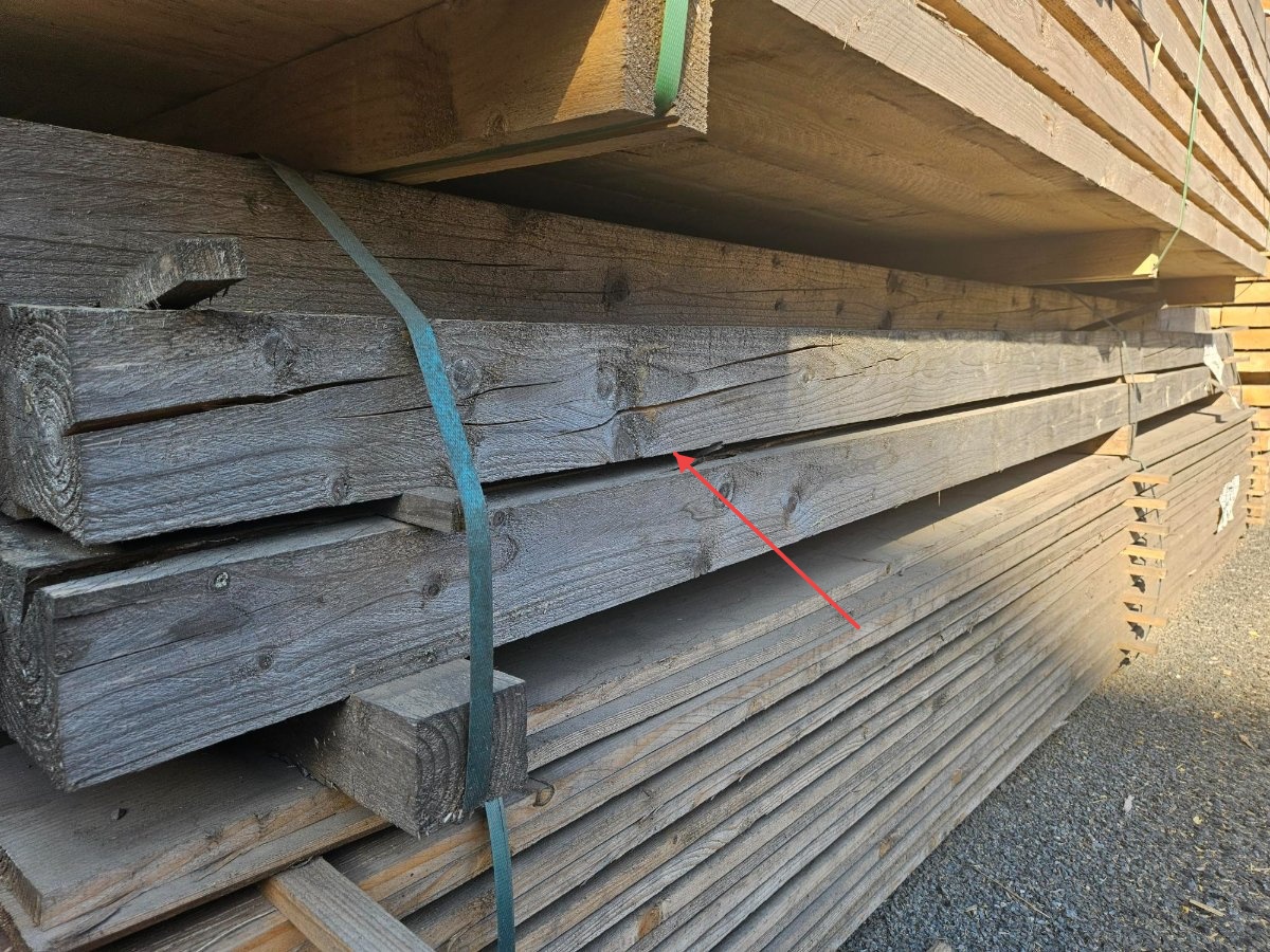 Sapin/épicéa – 95x90 mm - 4m - choix 2 vieux – qualité coffrage / emballage
