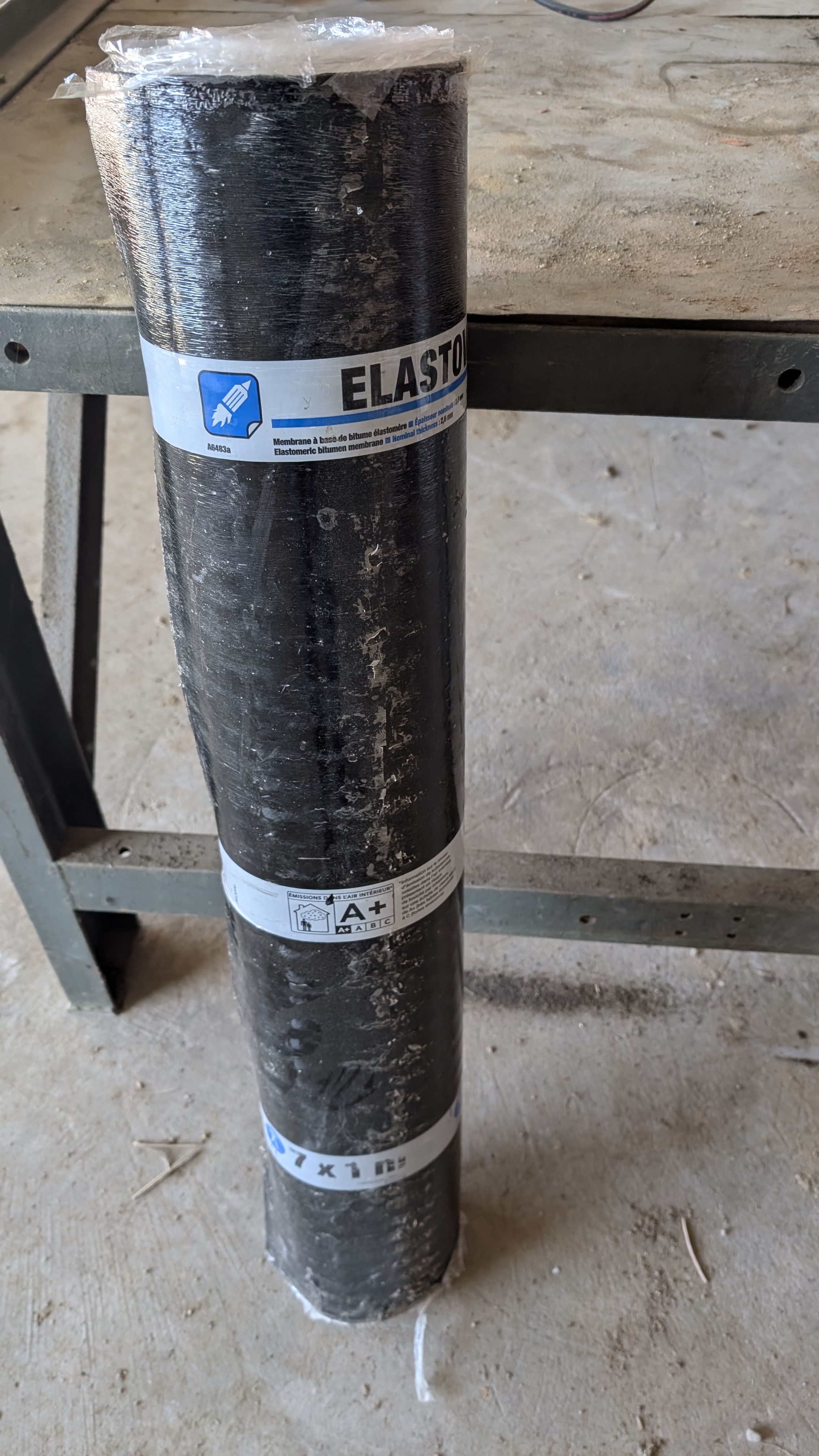 Rouleau membrane élastomère ELASTOVAP 7x1m + 1/2