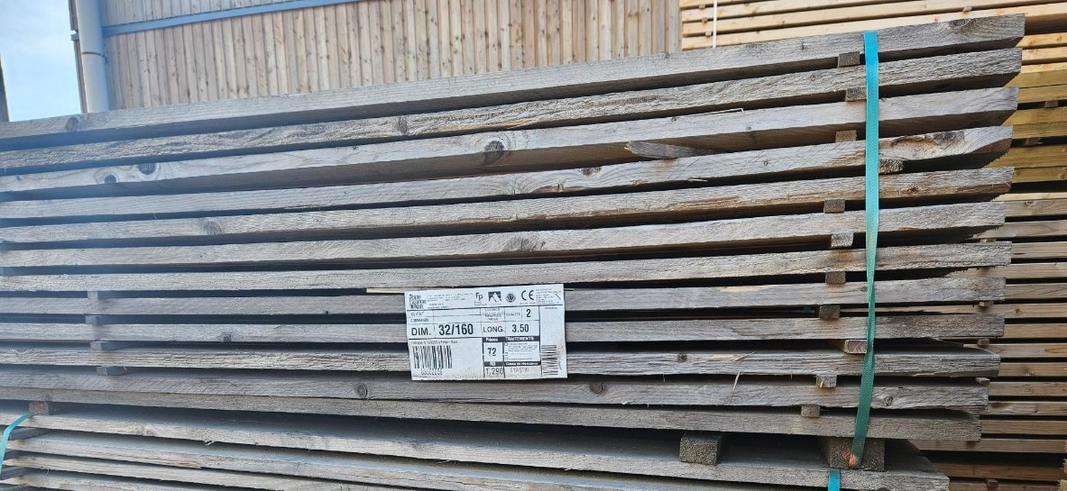 Sapin/Epicea - 32x160 mm - 3.5 m -  non traité – choix 2
