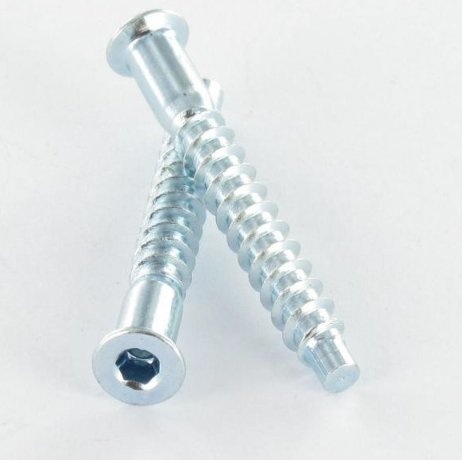  Vis d'assemblage confirmat 7 x 70 mm Tête fraisée Hexagonal creux Filet tôle SS Cranté Acier zingué