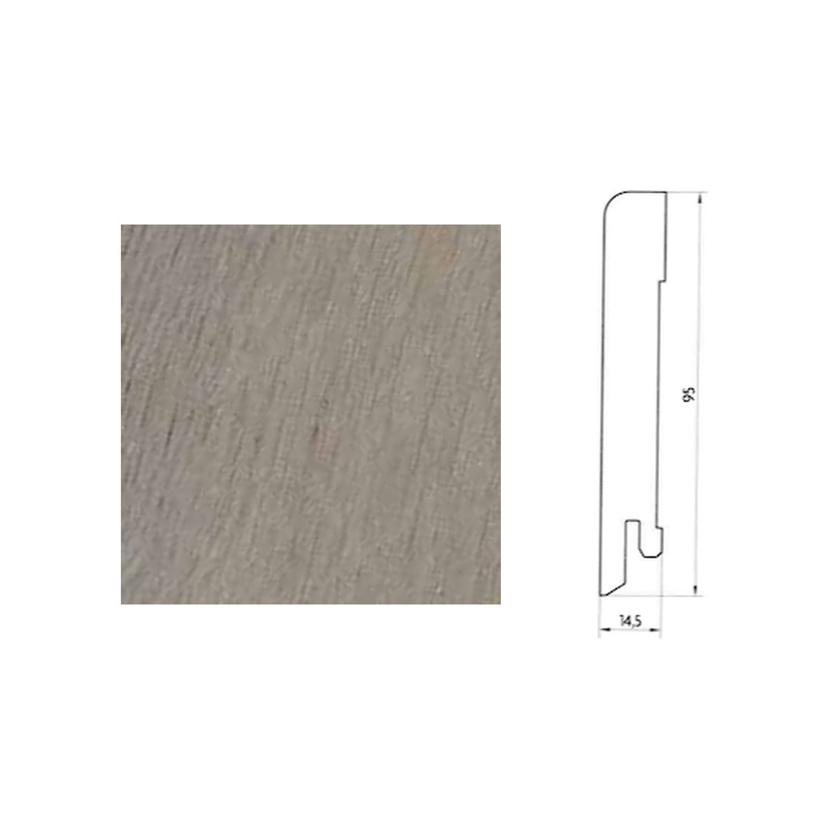 Plinthe plaquée chêne Pedross - Finition Lin - 15 x 95 x 2500 mm