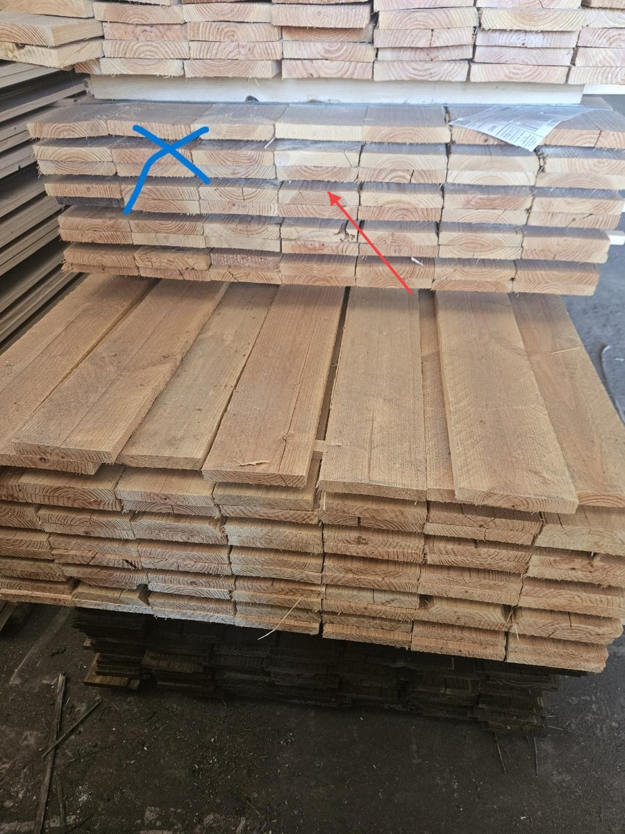 Sapin/épicéa – 22x147 mm - 3m - non traité – choix 3 – qualité emballage/coffrage