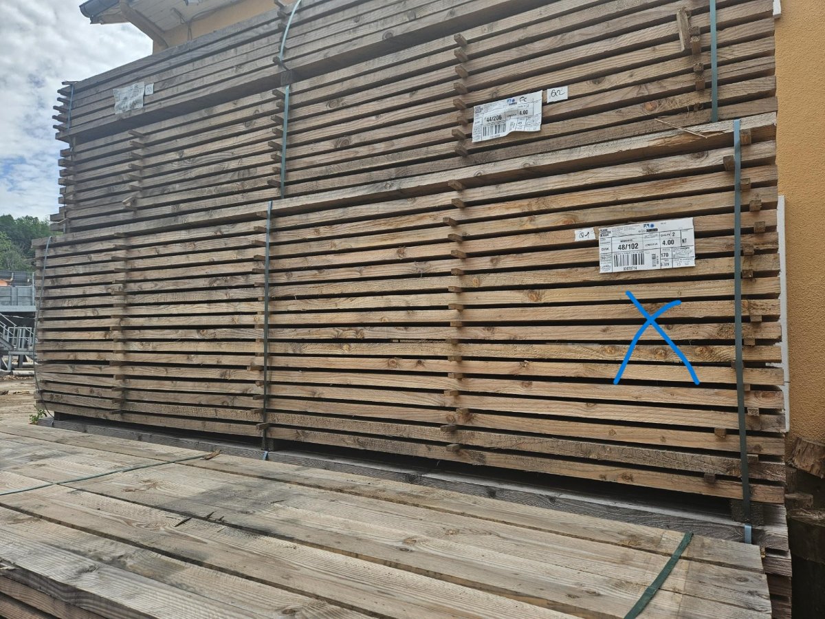 Douglas – 48x102 mm - 4m - qualité choix 1 – non traité 
